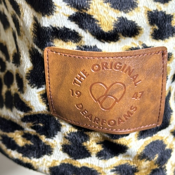 The Original DearFoam Brown Leopard Print Reversible Soft Throw Hoodie One Sz - Picture 5 of 9